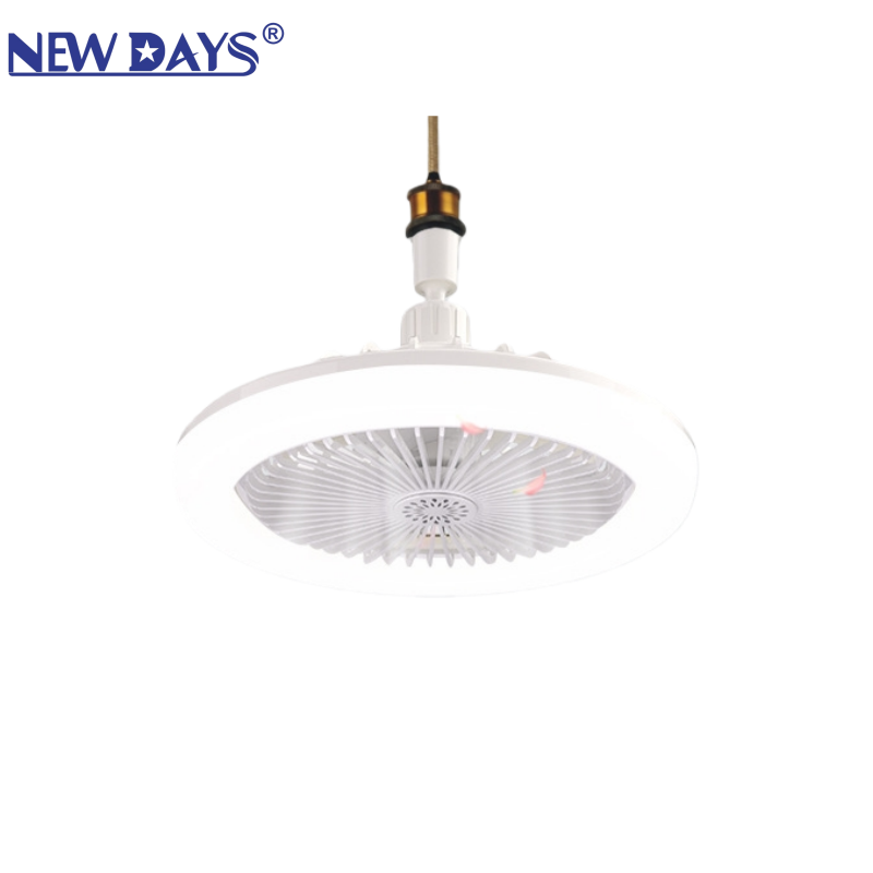 NEWDAYS brand cross-border new E27 universal lamp head aroma fan lamp, dual-color light and single-color light available, outdoor courtyard energy-saving lighting, remote control dimming, waterproof and dustproof, best-selling fan Item Picture