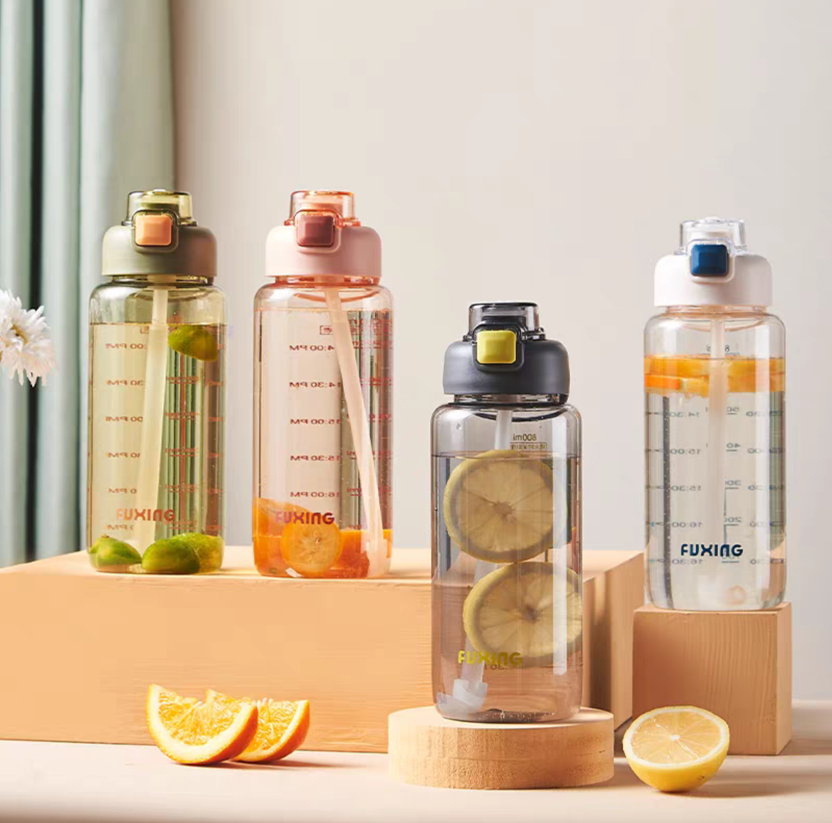 689 Cute Water Cup Portable hand-held Water bottle Outdoor sports leak-proof Plastic Cup Simple student Space Cup Portable Cup 700ml detail image 3