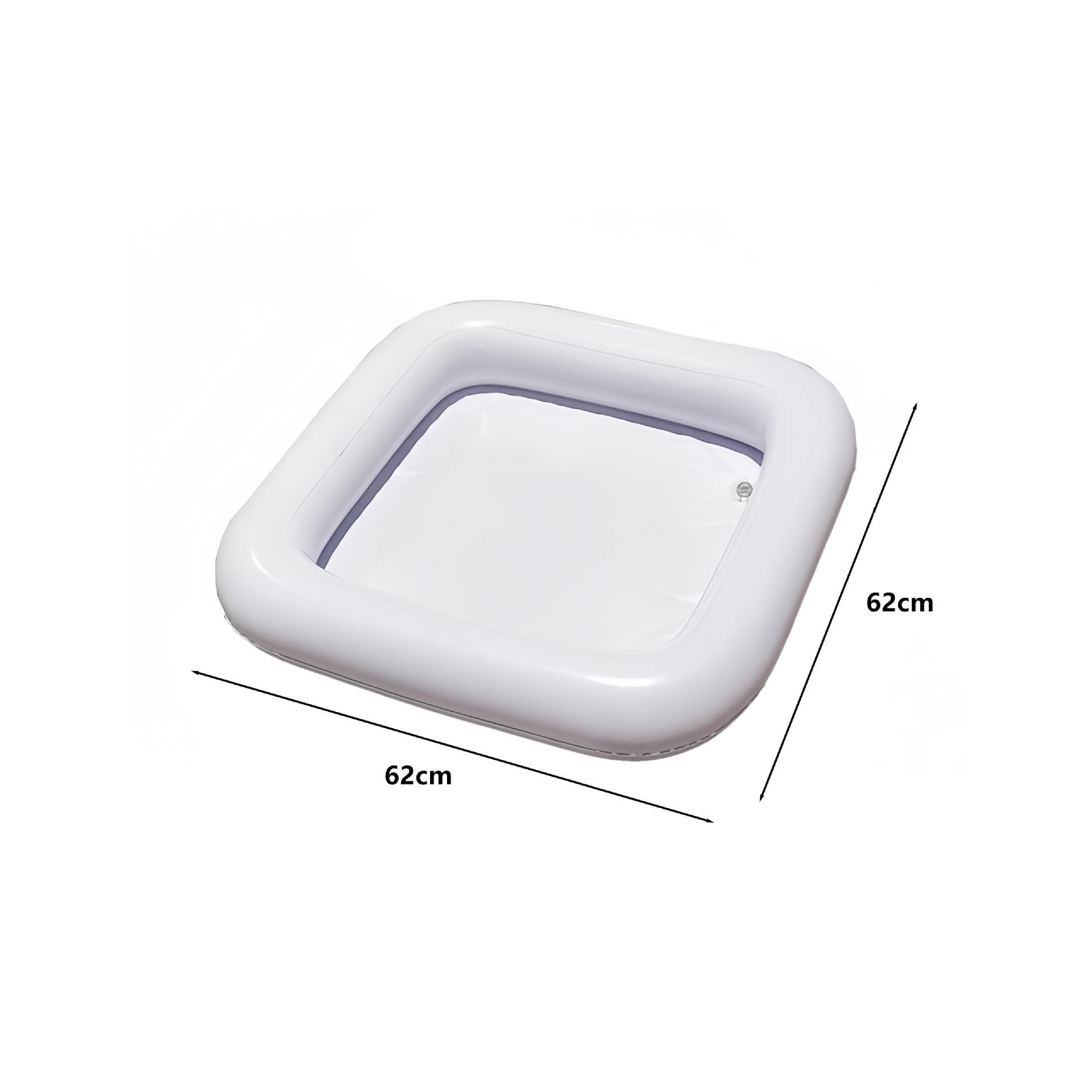 跨境PVC充气拼盘派对冰饮托盘方形冰镇冰槽冰桶沙拉吧互动派对白底实物图