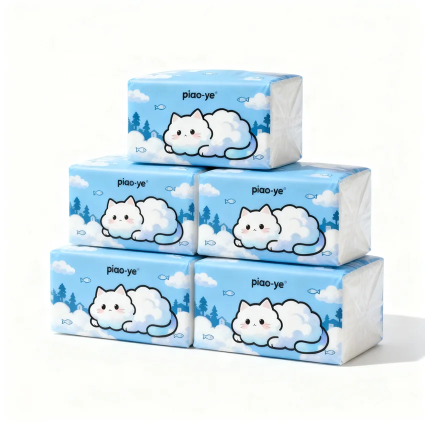 Wholesale of customizable logo facial tissues for foreign trade factories, 4-layer soft and skin-friendly tissues, wettable tissues for home use, dormitories, hotels, and large quantities of tissues