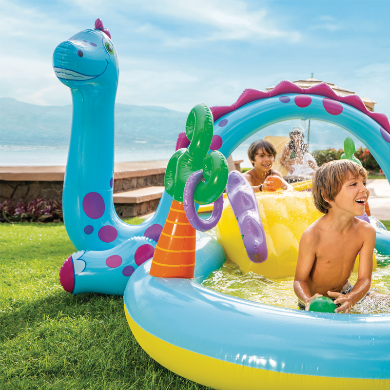 INTEX57135 Dinosaur Figure-eight Park Pool, Slide, Inflatable Pool, Ball Pool, Children and Family swimming pool details Picture