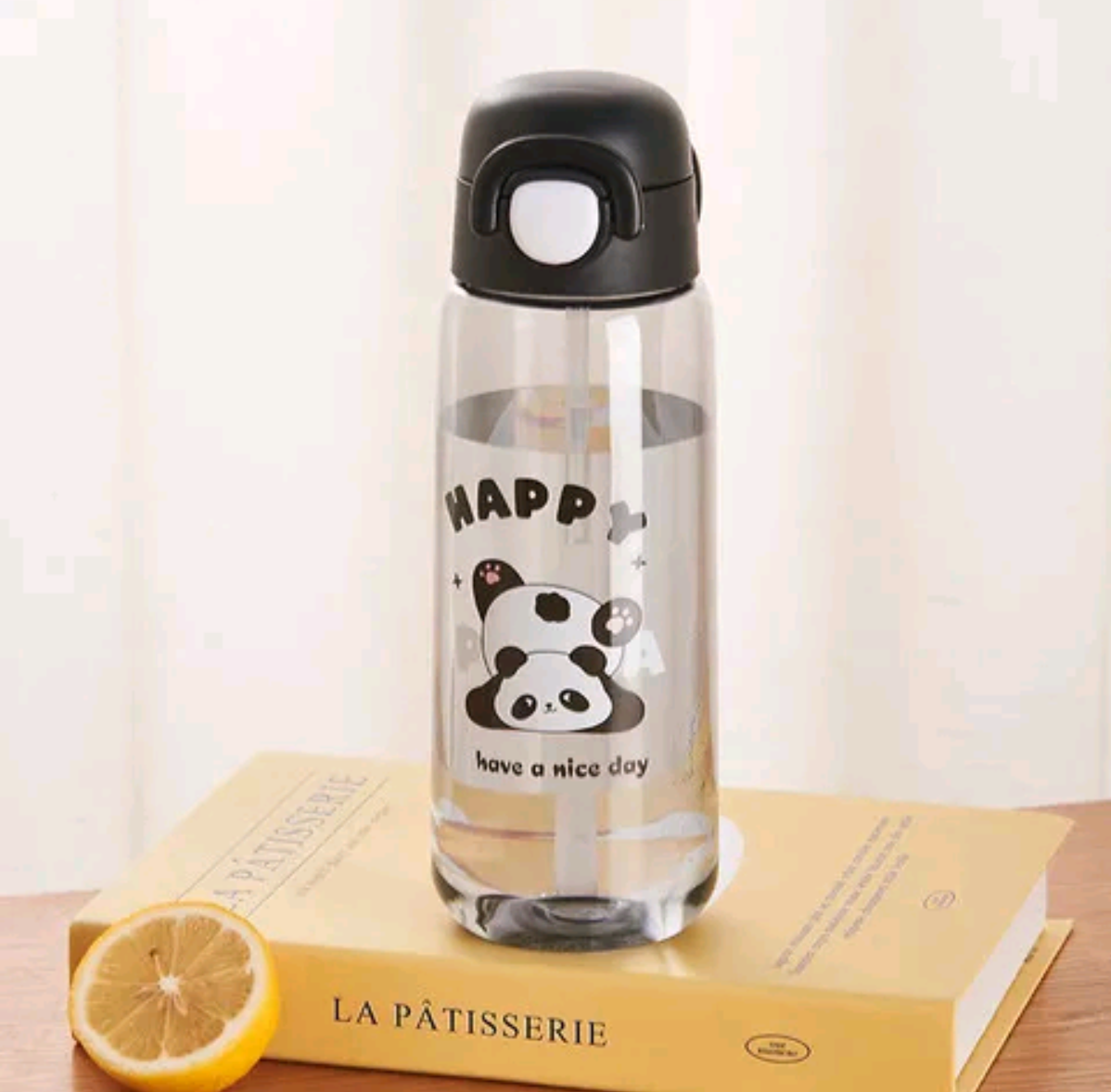 745 Fuxing Panda Portable Cup, Plastic Cup, Cute Cartoon Portable Straw Cup, New Children's Model 600ml detail image 4