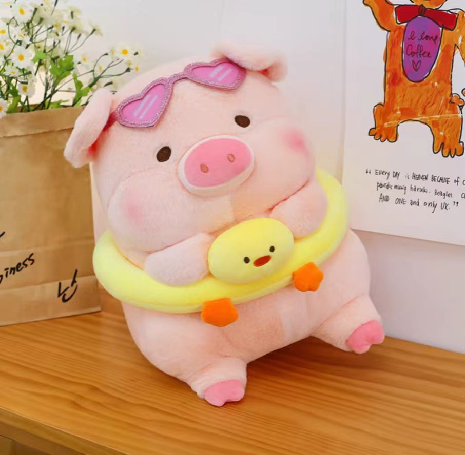 The new swimming ring pig series of plush toys and creative dolls are perfect birthday gifts for friends
