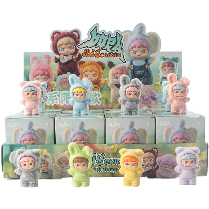 Flocked key ornaments, children's toys wholesale, trendy figurines, blind bags, blind bags, trendy toys pic 1