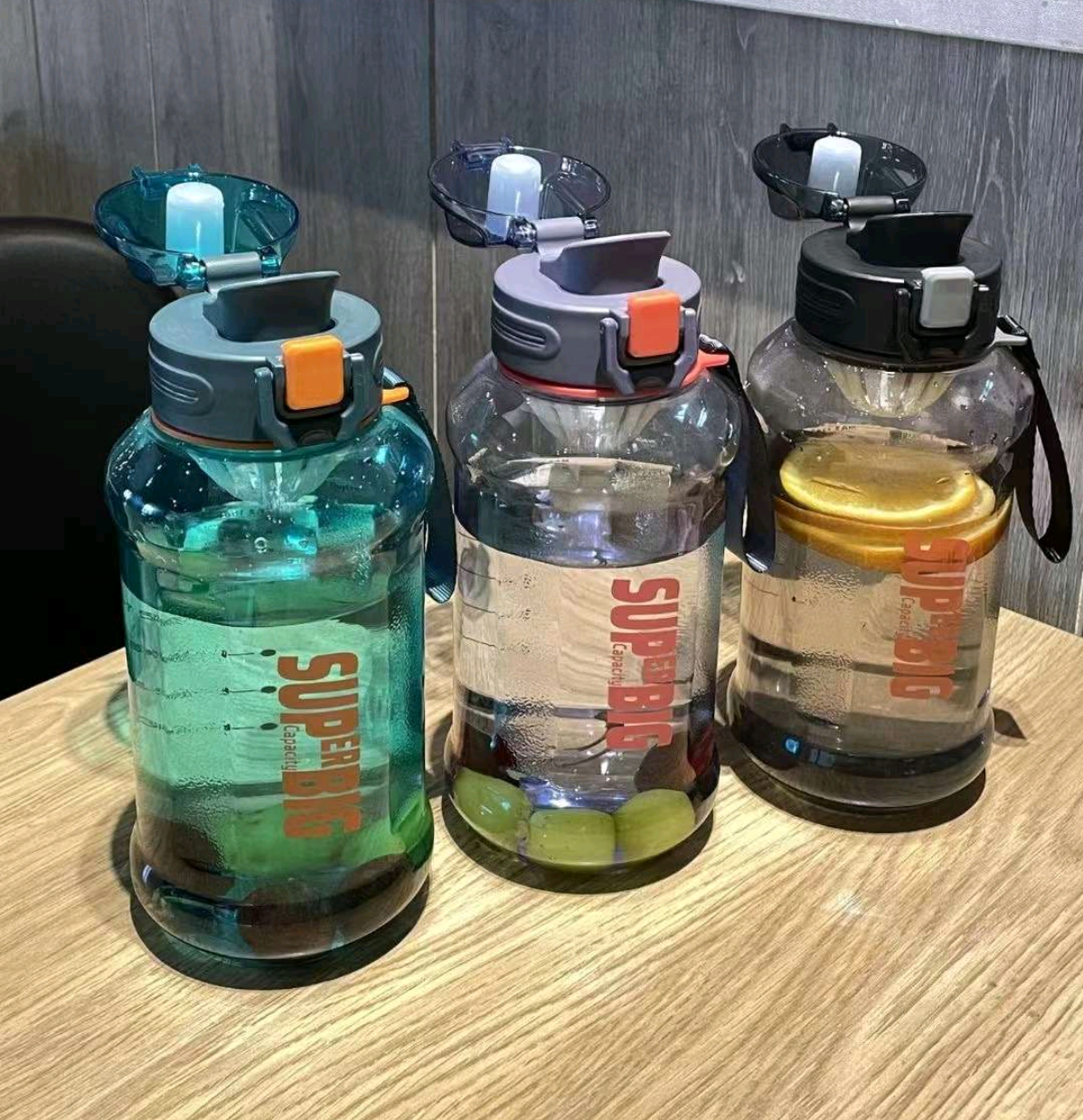 2310-1200ml large-capacity space cup, student internet-famous sports water bottle, bouncing lid plastic cup, tea-water separation cup detail image 3