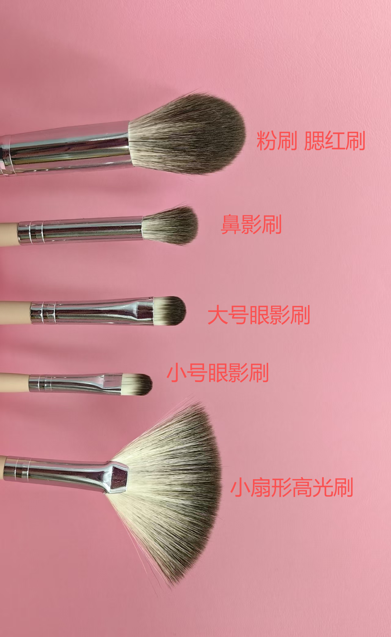 Cross-border exclusive for blush brushes, eyeshadow brushes, nose shadow brushes, and small fan-shaped brush sets details Picture