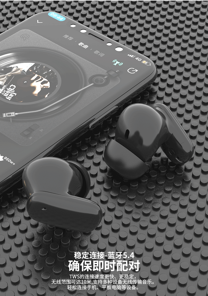 便捷式防丢跑步旋转变脸变声蓝牙耳机佩戴舒适入耳式降噪长续航GO6立体声详情6