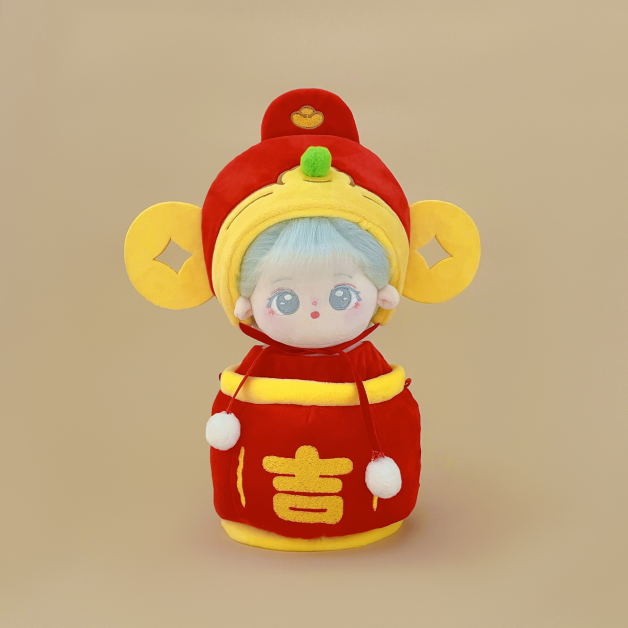 Menggu Snowless Cotton Doll 20cm, a great New Year gift with a frame, MS2521