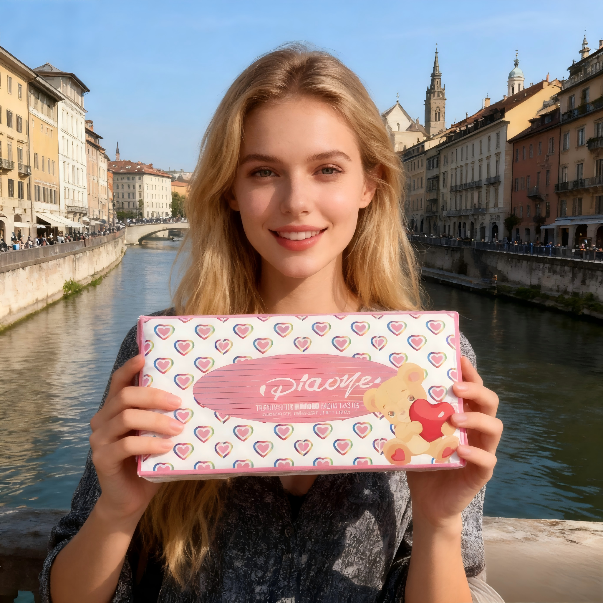 Middle East foreign trade factory price, fashionable design, super soft virgin wood pulp paper box type paper, fine facial tissues details Picture