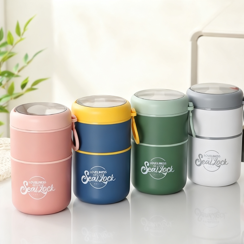 SealLock密封分层便当盒 不锈钢保鲜餐盒 多彩学生上班族便携带饭保温盒详情3