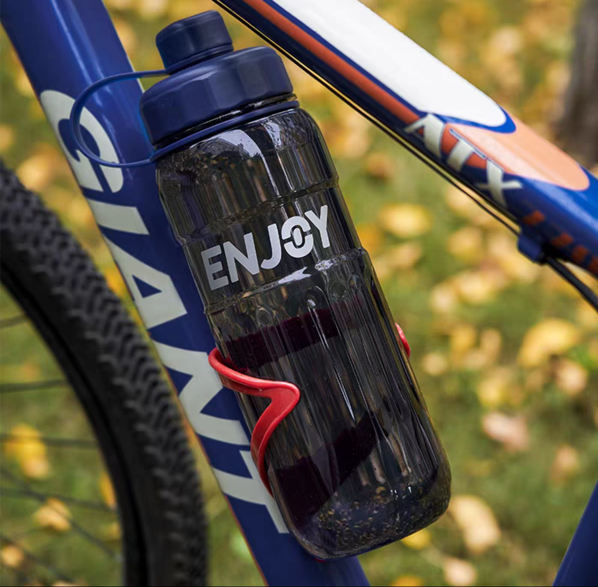 JS761 Fuxing 2000ml large-capacity fitness and sports water bottle, plastic cup with high appearance level, men's water cup, portable anti-drop transparent space cup details Picture