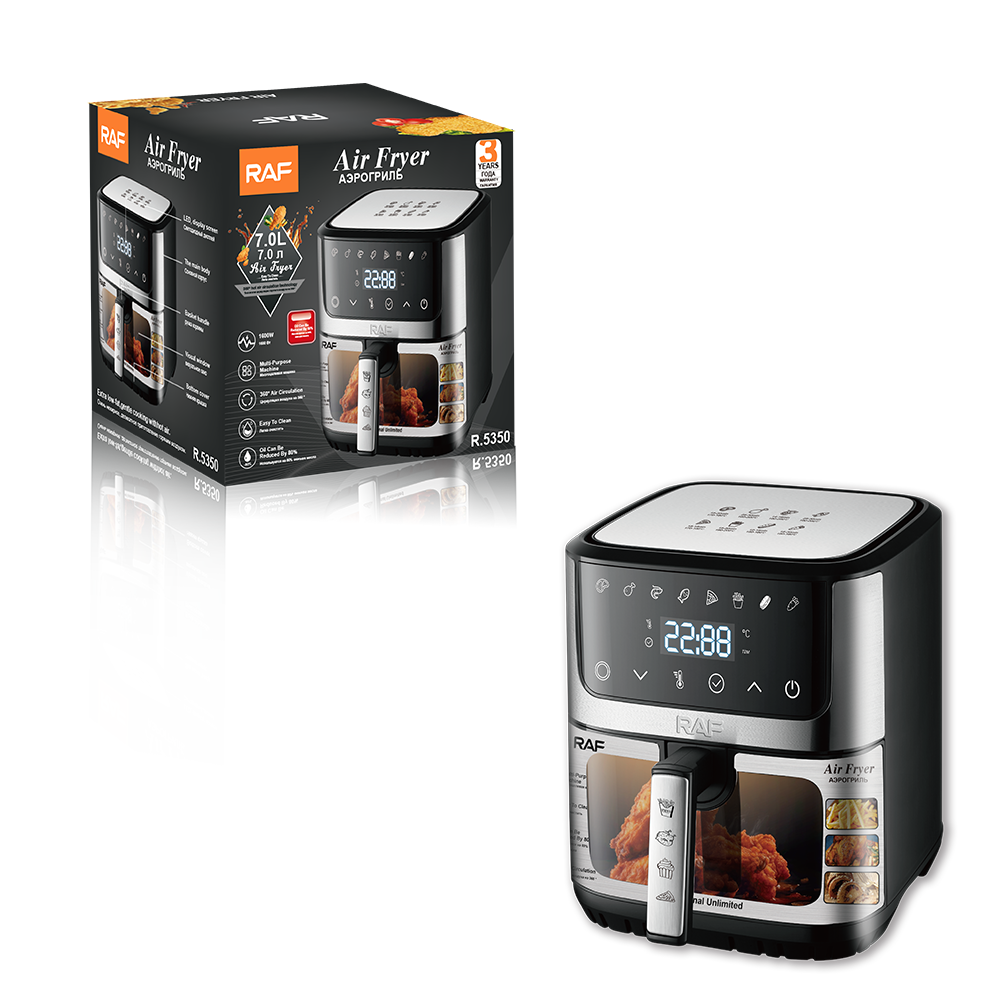 RAF European and American standard cross-border air fryer, large capacity, multi-functional, smart home digital display electric fryer, 6.5L, smokeless, R.5350 Application Scenario
