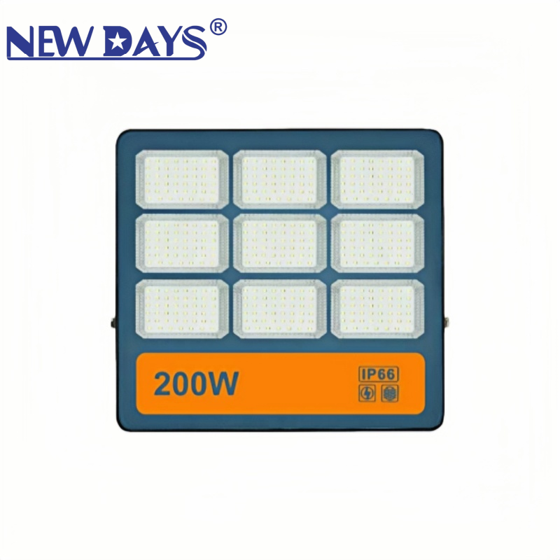 NEWDAYS brand cross-border new outdoor spotlights, led floodlights, multi-silicon crystal board outdoor courtyard lighting, ultra-bright waterproof and dustproof led lamps, ultra-long battery life fill lights