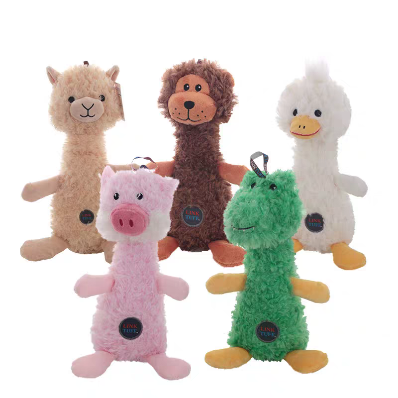 新款喷花绒系列狗狗玩具泰迪金毛耐咬磨牙宠物发声玩具