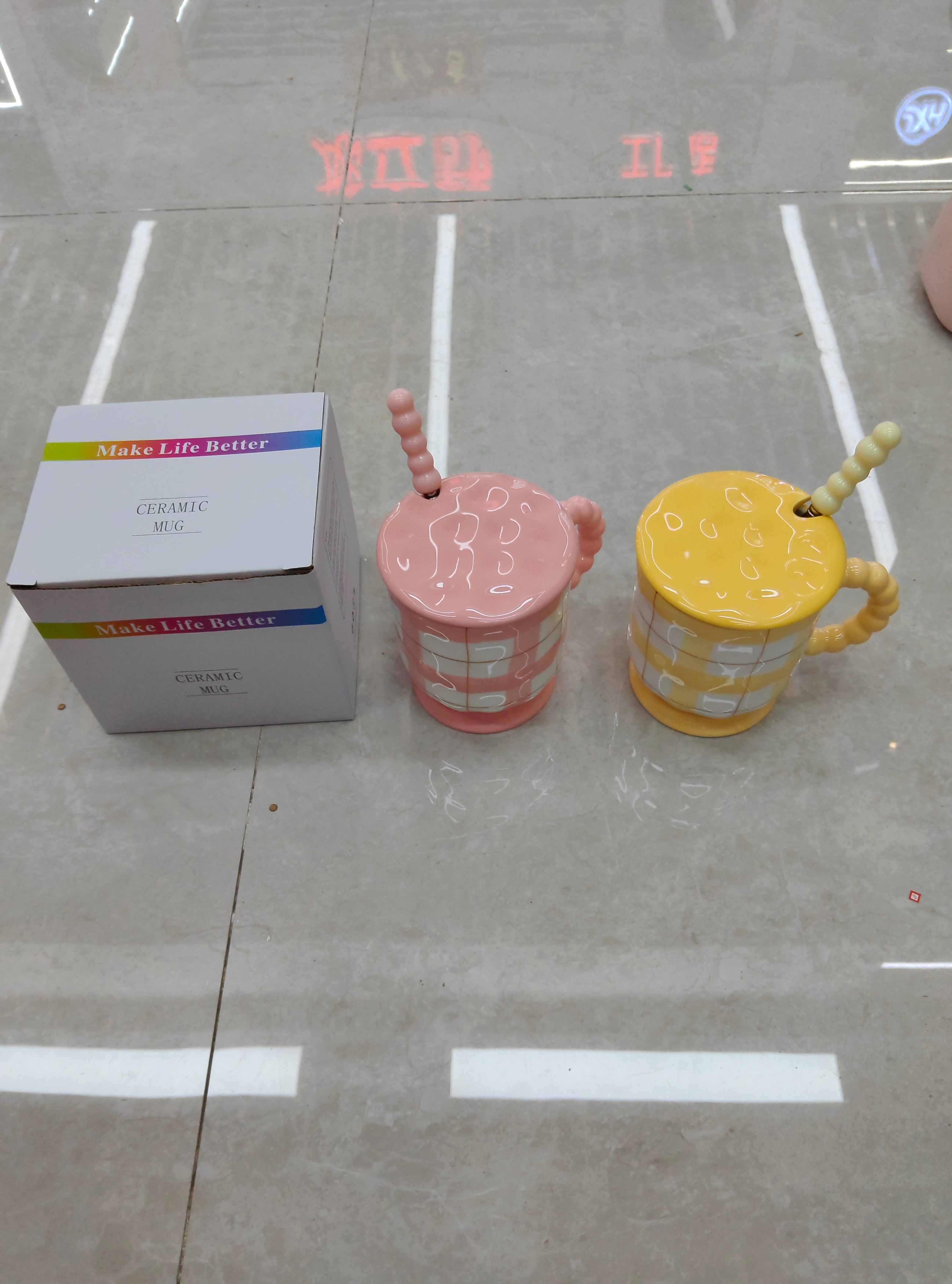 单色条纹马克杯