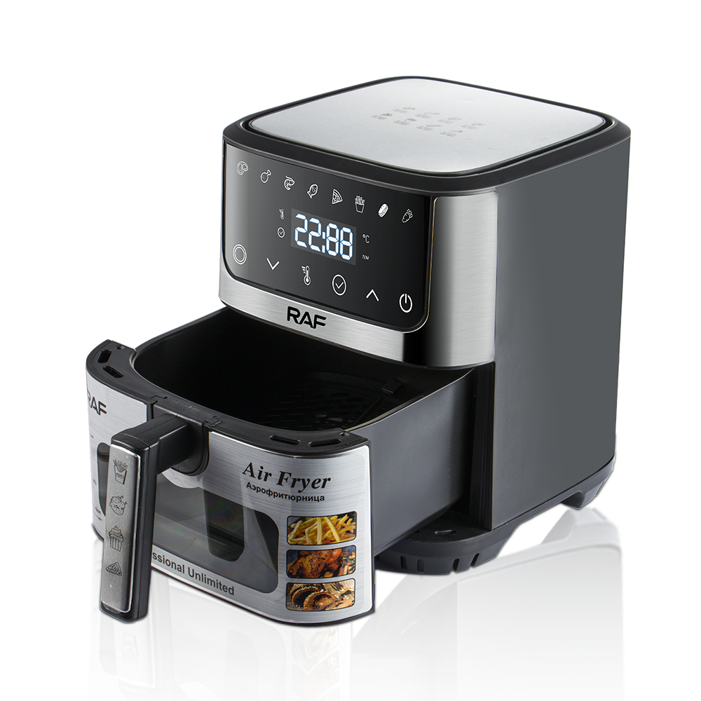 RAF European and American standard cross-border air fryer, large capacity, multi-functional, smart home digital display electric fryer, 6.5L, smokeless, R.5350 details Picture