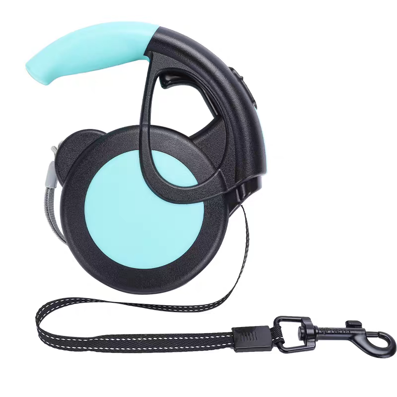 新款自动牵引绳防爆冲可伸缩狗狗牵引绳器遛狗绳子户外狗狗安全绳白底实物图