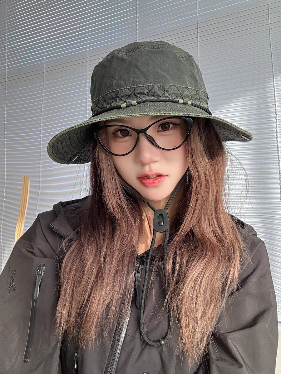 New high-quality washable wide-brimmed hiking hat, Western cowboy hat, fashionable and casual hat, washable fisherman hat details Picture