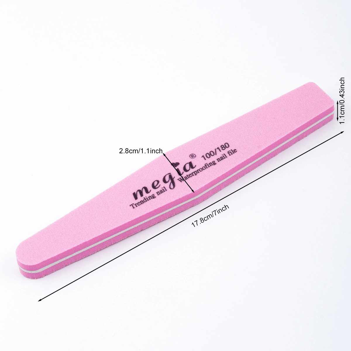 海绵挫指甲锉美甲工具双面打磨搓条100/180修形磨砂条