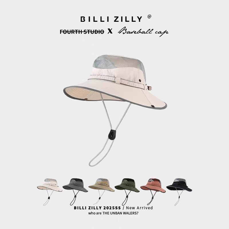 春夏大檐户外休闲登山帽时尚钓鱼帽子帽子女连帽可爱