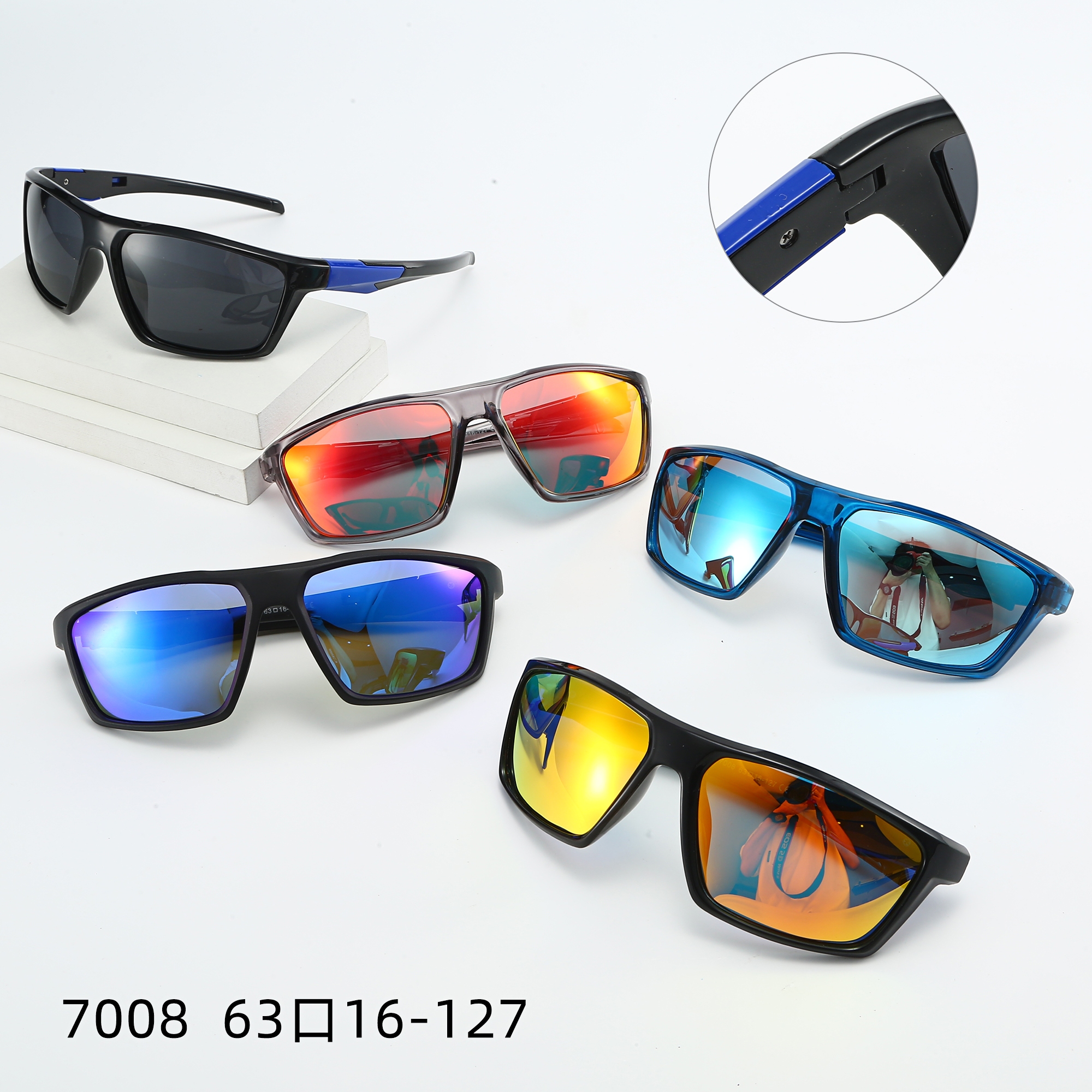 【潮范之选】7008 时尚运动偏光太阳镜 多色炫彩 护眼更显个性