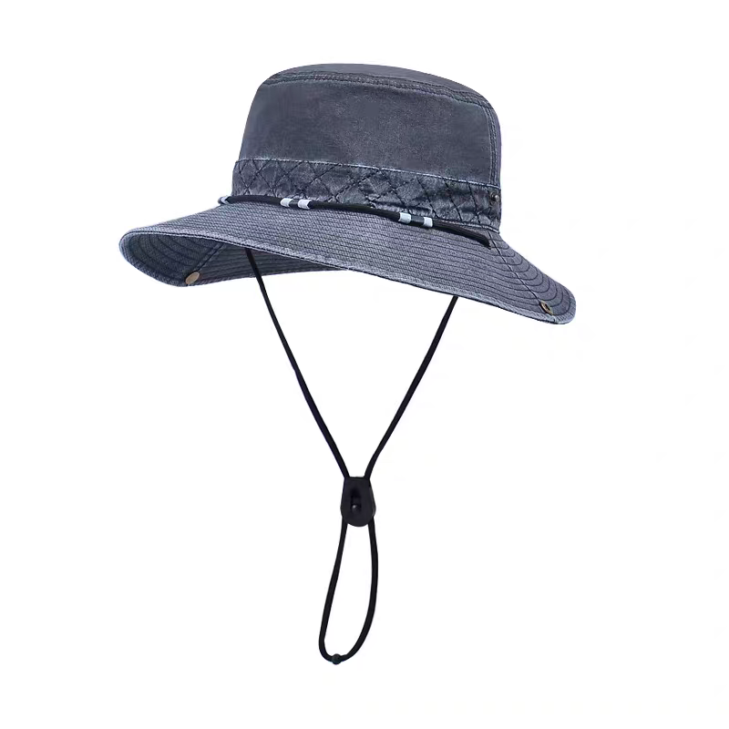 New high-quality washable wide-brimmed hiking hat, Western cowboy hat, fashionable and casual hat, washable fisherman hat detail image 9