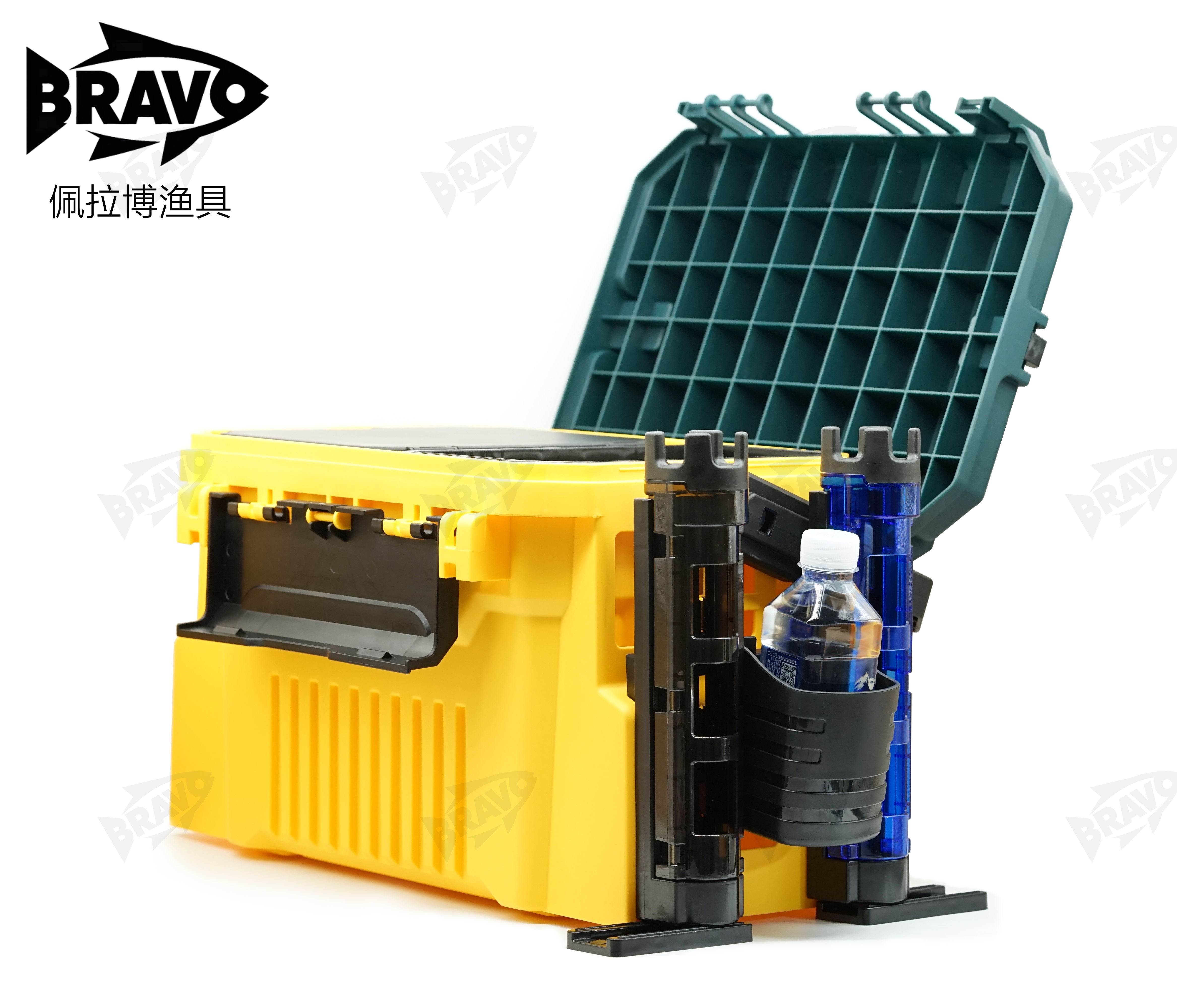 BRAVO Lure fishing box with rod insertion, thickened sea fishing and rock fishing, large-capacity storage box, multi-functional lure fishing box