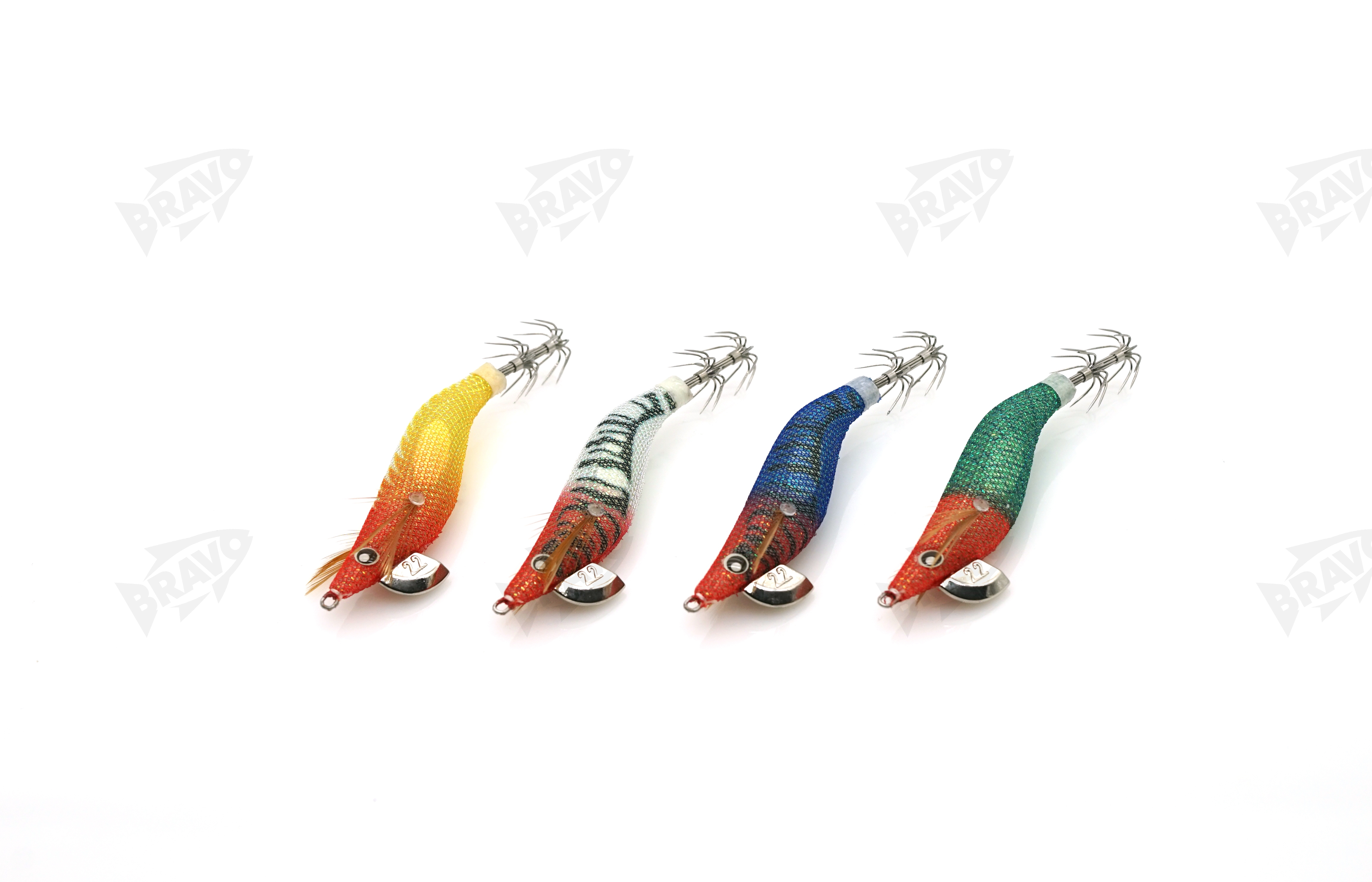 BRAVO Squid Hook, sea fishing squid, cuttlefish, fake shrimp bait, Lure Bait 2.2, luminous slow-sinking wood shrimp Specification image