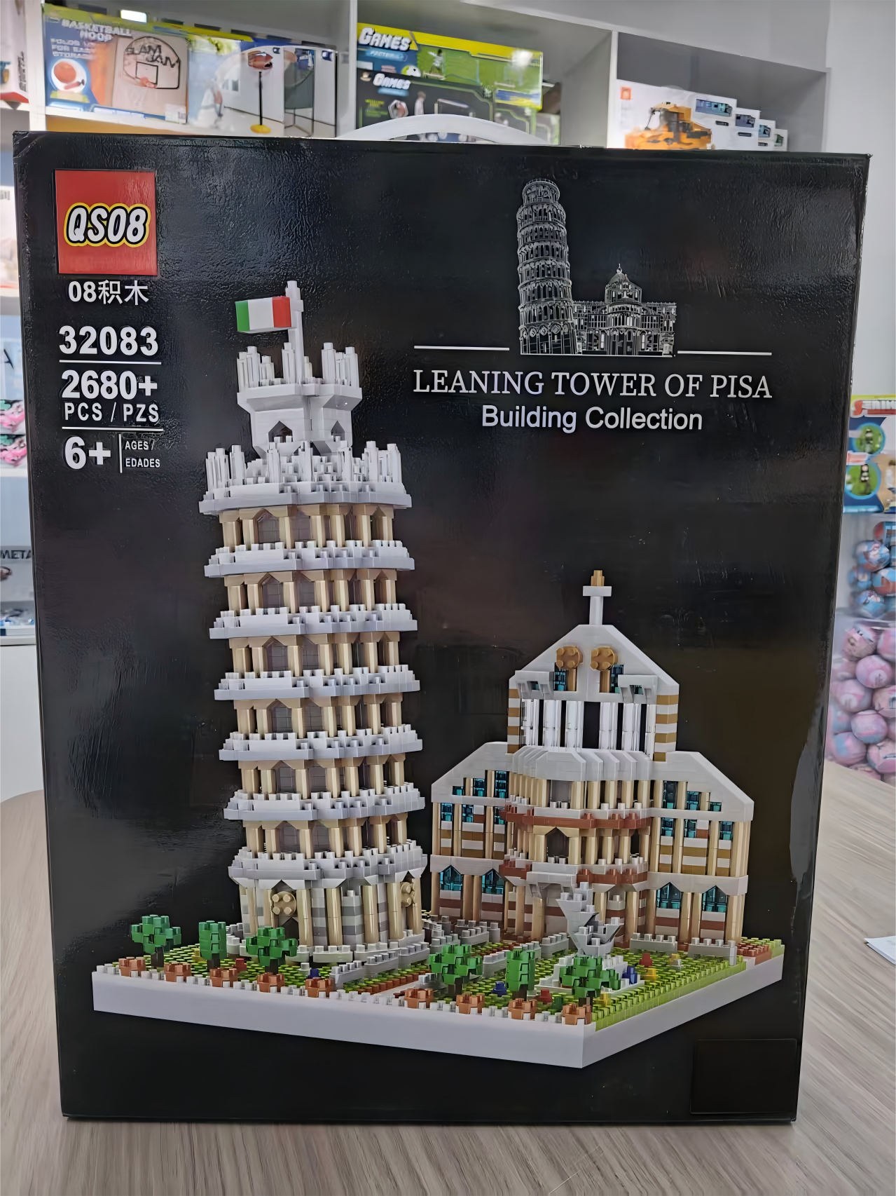 颗粒积木世界著名地标建筑物模型现代城市标志景点拼插玩具细节图