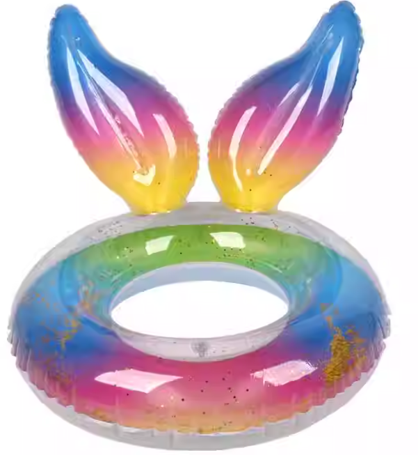 水上游泳派对闪亮皇冠泳圈亮片翅膀少女加厚度假腋下圈美人鱼圈