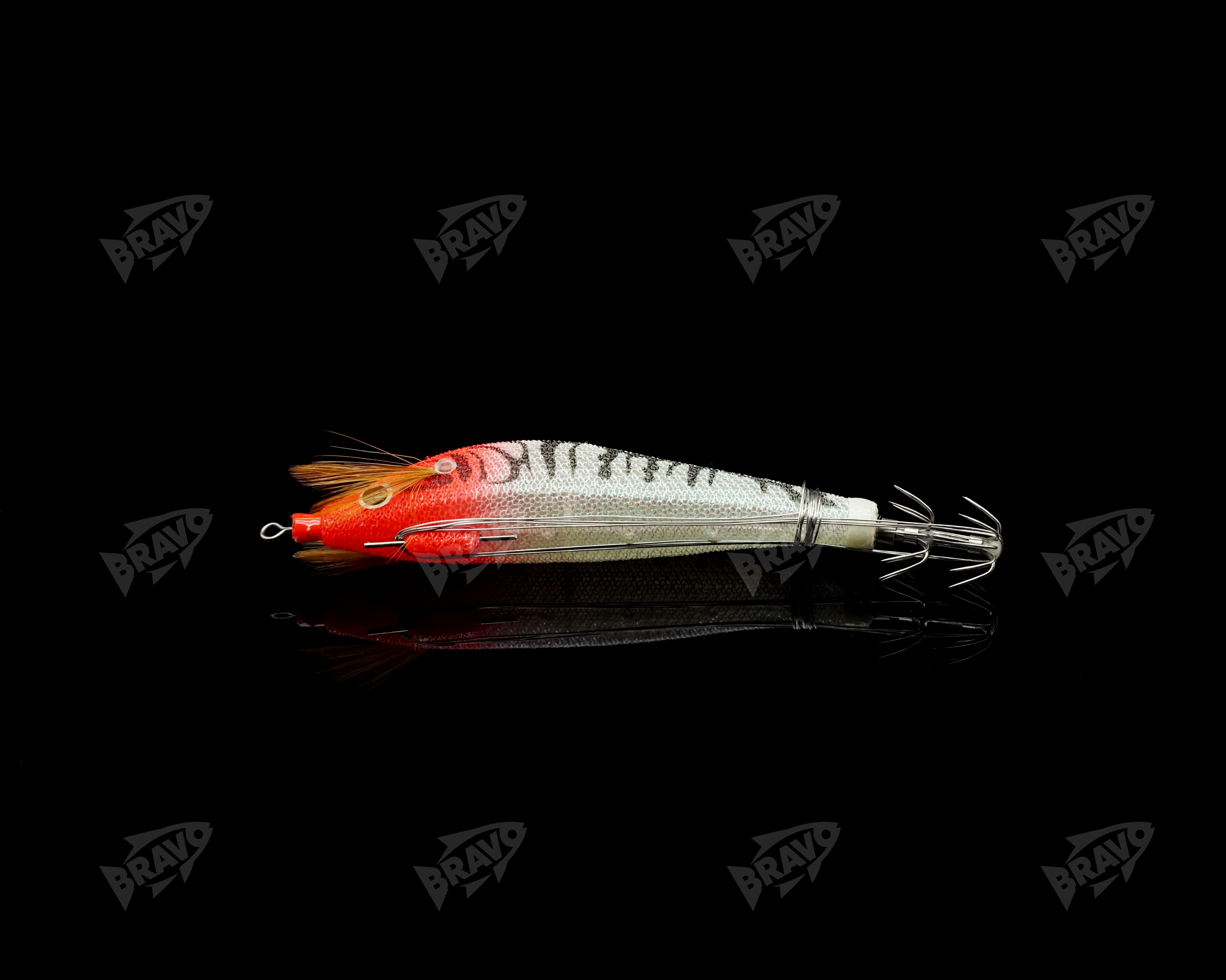 PERABO steel wire wood shrimp bait artificial bait can be tied to live baits with fish slices, glow-in-night UV squid hooks and artificial shrimp pic 10