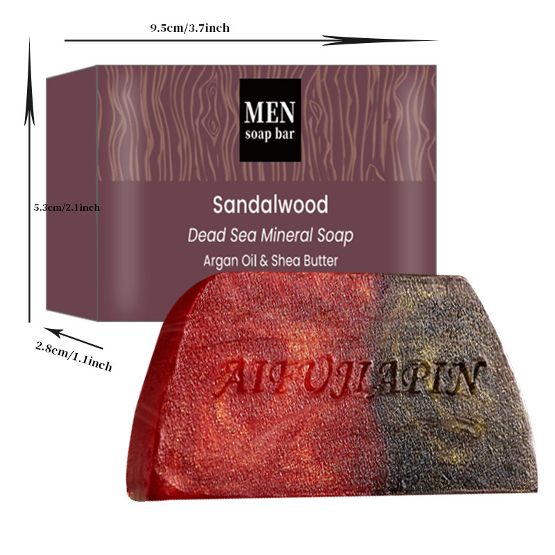 maxi limpio Agarwood Soap for Men, Facial Cleansing Soap, Bath Soap, Two-color Handmade Soap Item Picture
