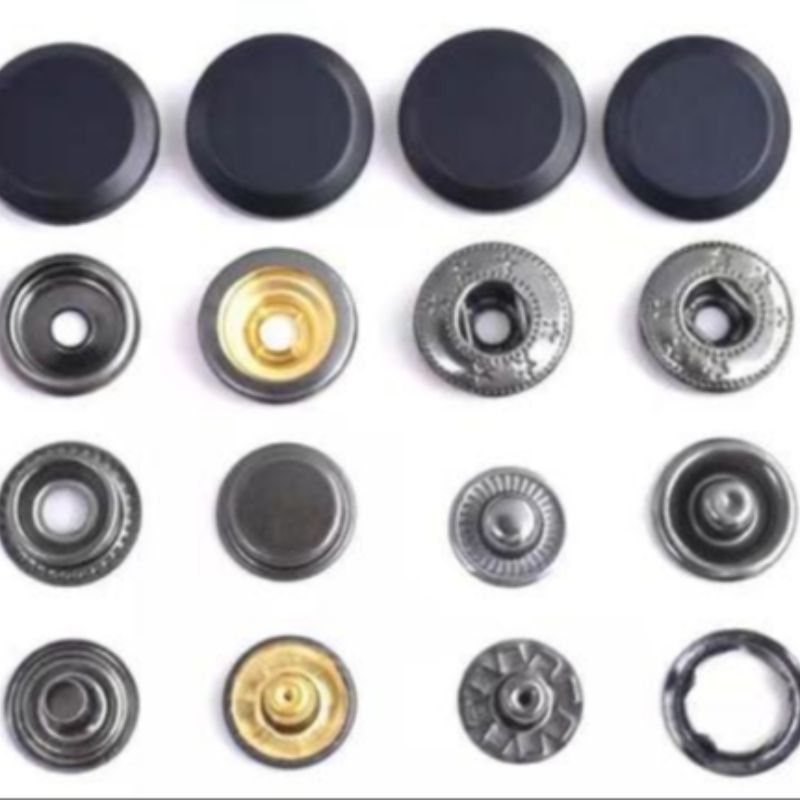 斜边四合扣按扣子母扣高档衣服暗扣金属隐形羽绒服圆形纽扣批发现货