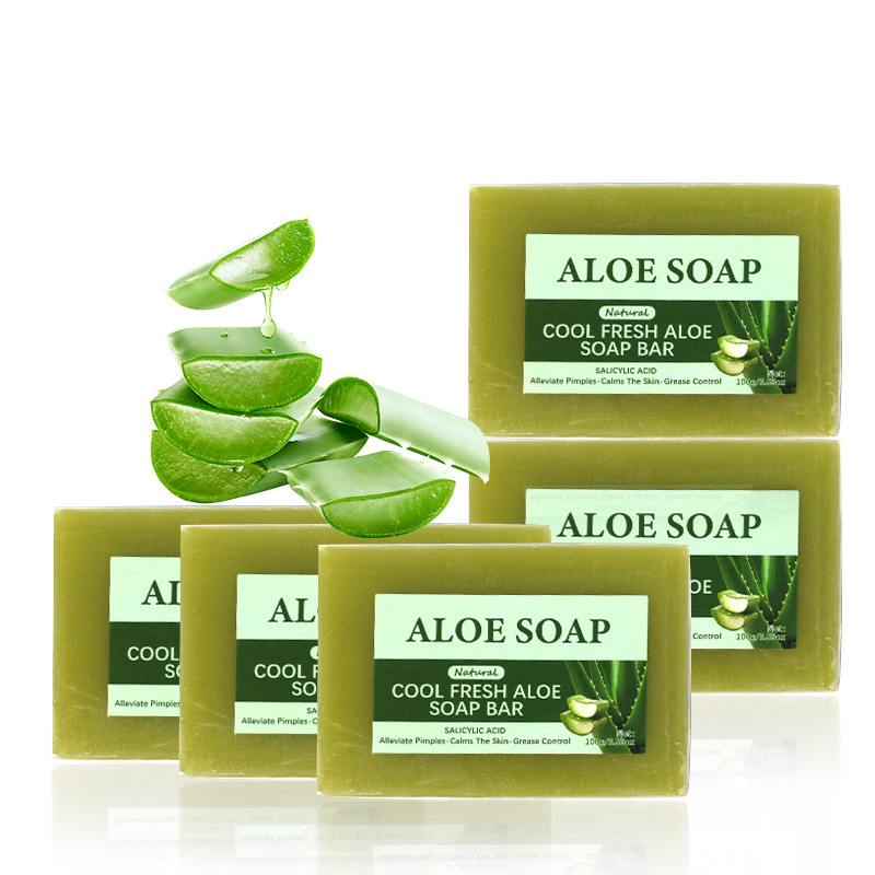 maxi limpio100g Aloe Vera Soap Essential Oil Soap Moisturizing Handmade Soap Plant Soap Bath Soap details Picture