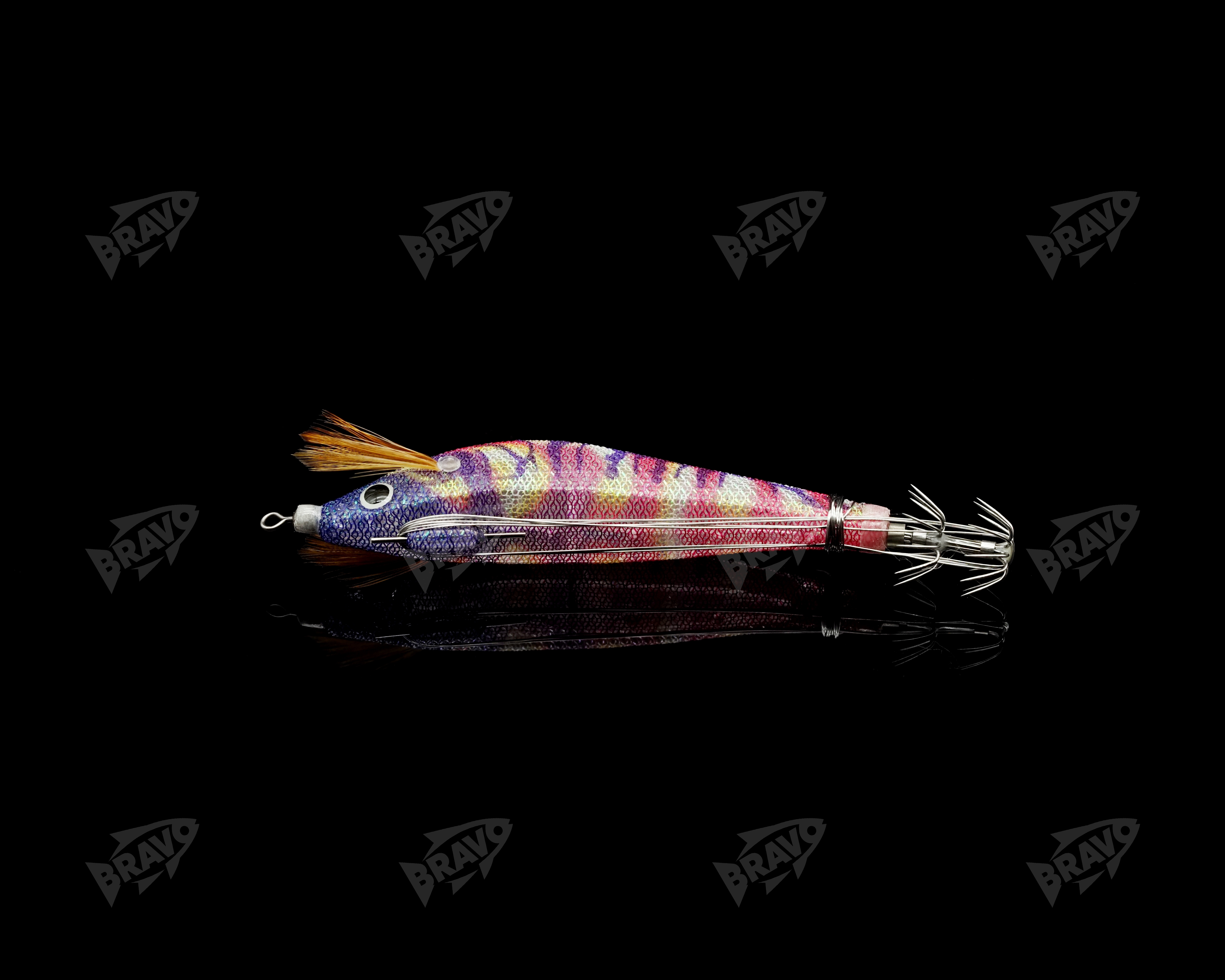 PERABO steel wire wood shrimp bait artificial bait can be tied to live baits with fish slices, glow-in-night UV squid hooks and artificial shrimp pic 11