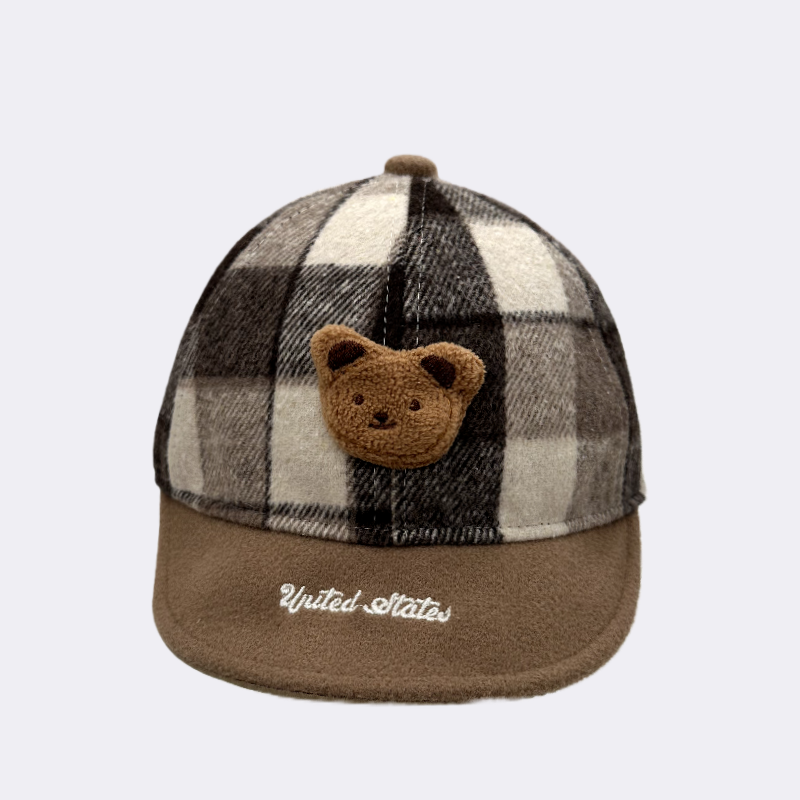 The autumn and winter casual and warm soft-brim baseball cap is suitable for 1-2 years old thumbnail