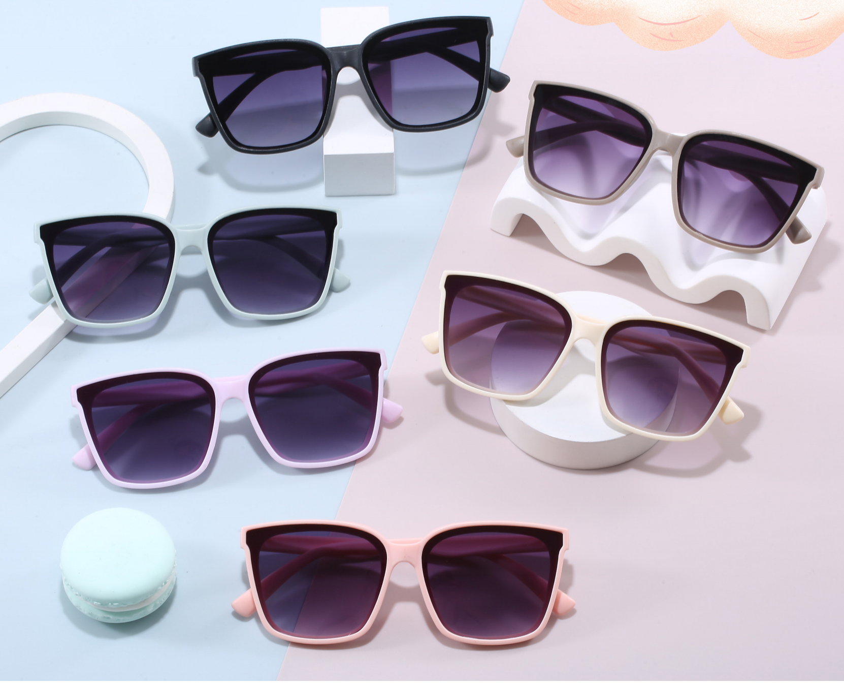 6634儿童墨镜男童女童时尚太阳镜