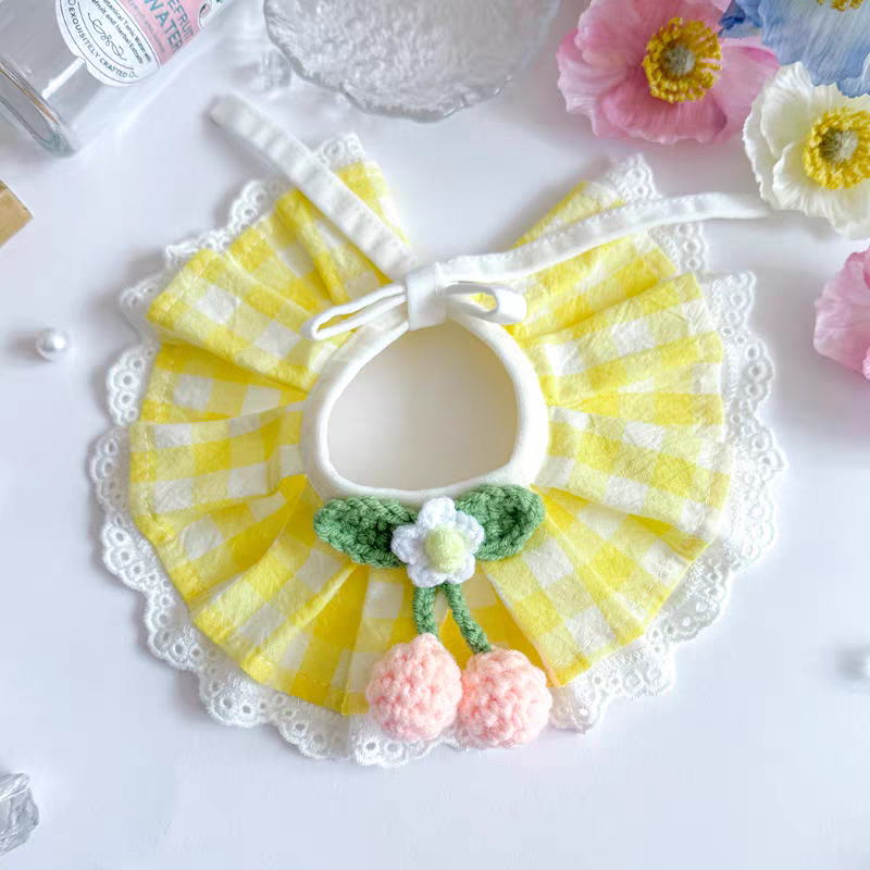 猫咪小樱桃围脖宠物狗狗口水巾布偶可爱项圈装饰品围兜装扮配饰