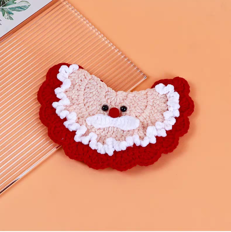 宠物用品宠物口水巾手工编织项圈可爱猫咪口水巾宠物圣诞装扮