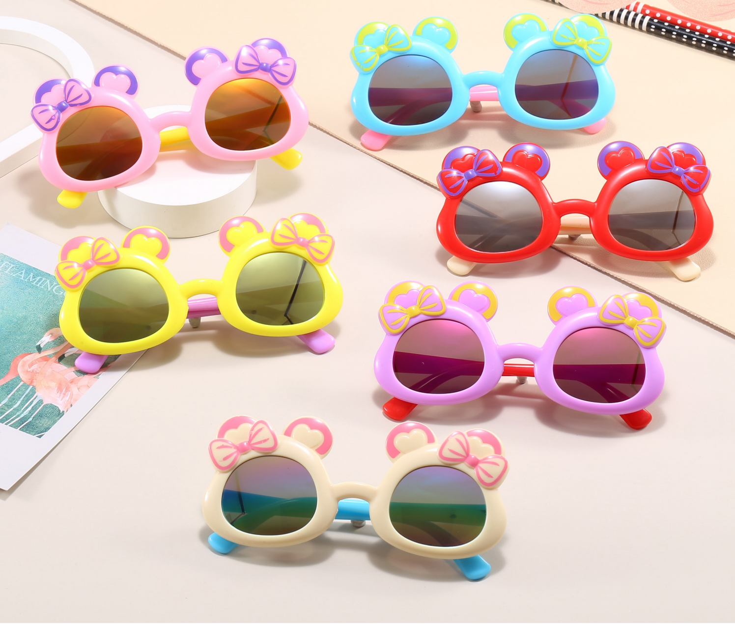8058儿童太阳镜男童女童卡通可爱墨镜