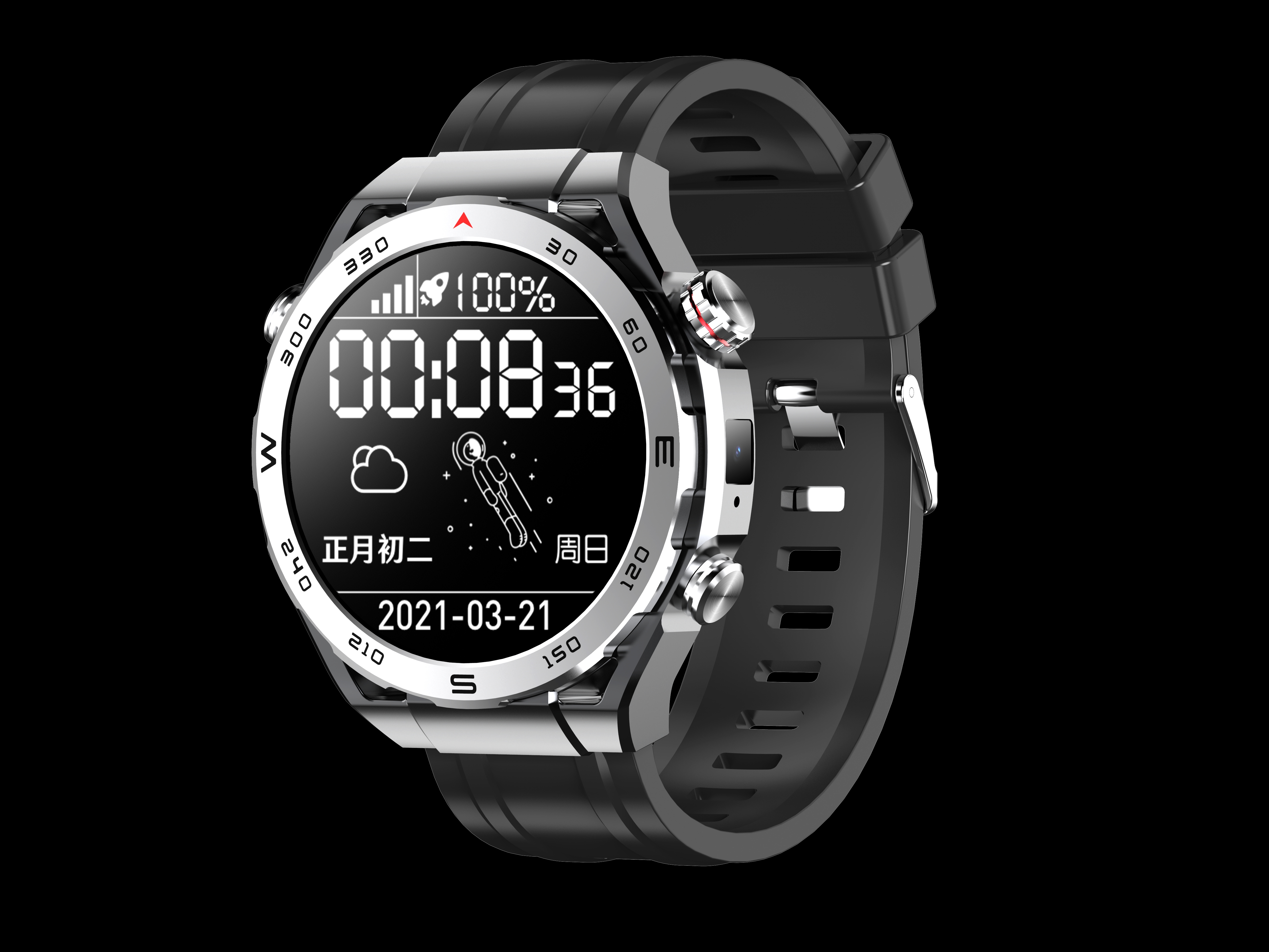 新款跨境外贸AMOLED屏智能电话手表健康监测手表