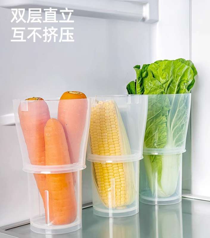 Refrigerator fresh-keeping box door, vegetable compartments, inner sealed jar, storage rack, ginger and garlic classified and organized, scallion storage box, food Item Picture