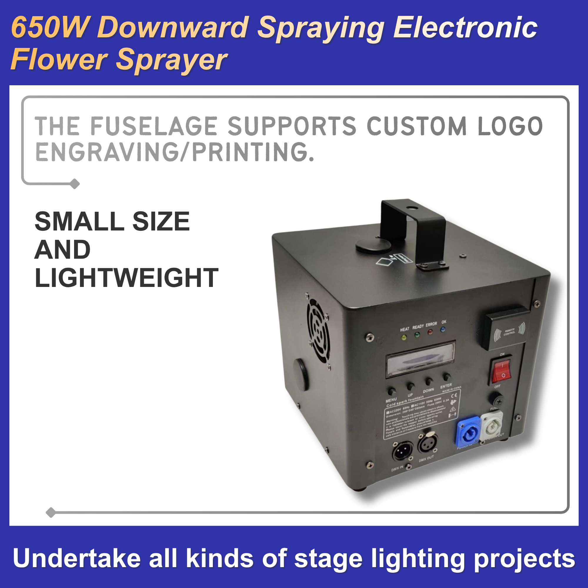 Factory Direct Sales Of Electronic Spray Machines, Stage Bars, Large-Scale Wedding Events, Music Festivals, Concerts, Ktvs, Nightclubs, Performance Atmosphere Creation, Special Effect Props, Spray Electronic Starlight Machines Specification drawing