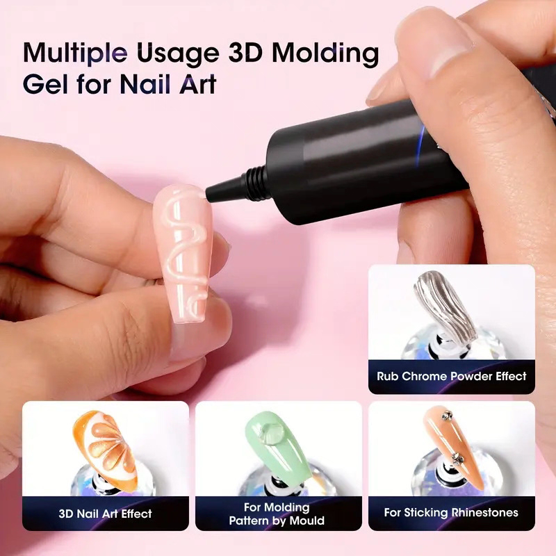 15ml3D shaping diamond adhesive no-rinse nail polish powder shaping phototherapy long-lasting and reinforcing water wave gel detail image 3