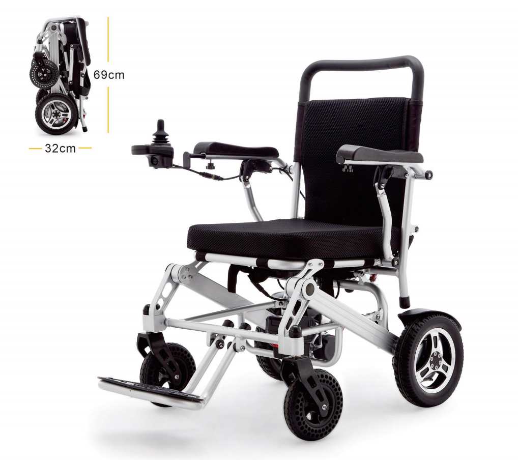 Youdaoplaceholder0 Electric wheelchair, aluminum alloy, lithium battery, long range, foldable and lightweight