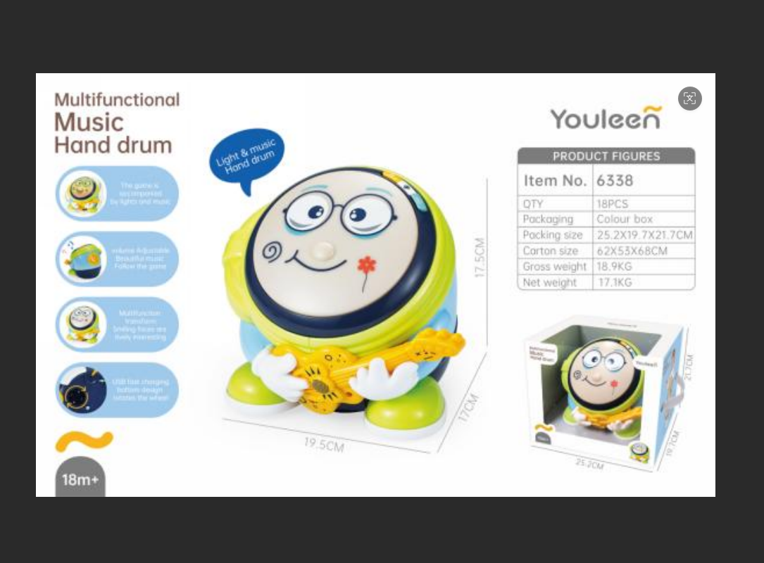 Jiaqu Yiqu Infant and Children's Sound and Light Cute and Fun Music Hand Drum