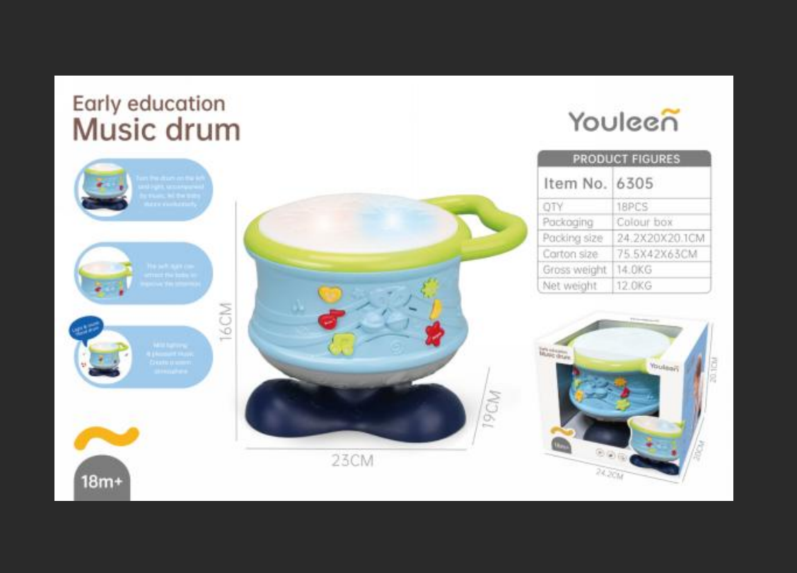 佳趣益趣婴童声光早教音乐转鼓