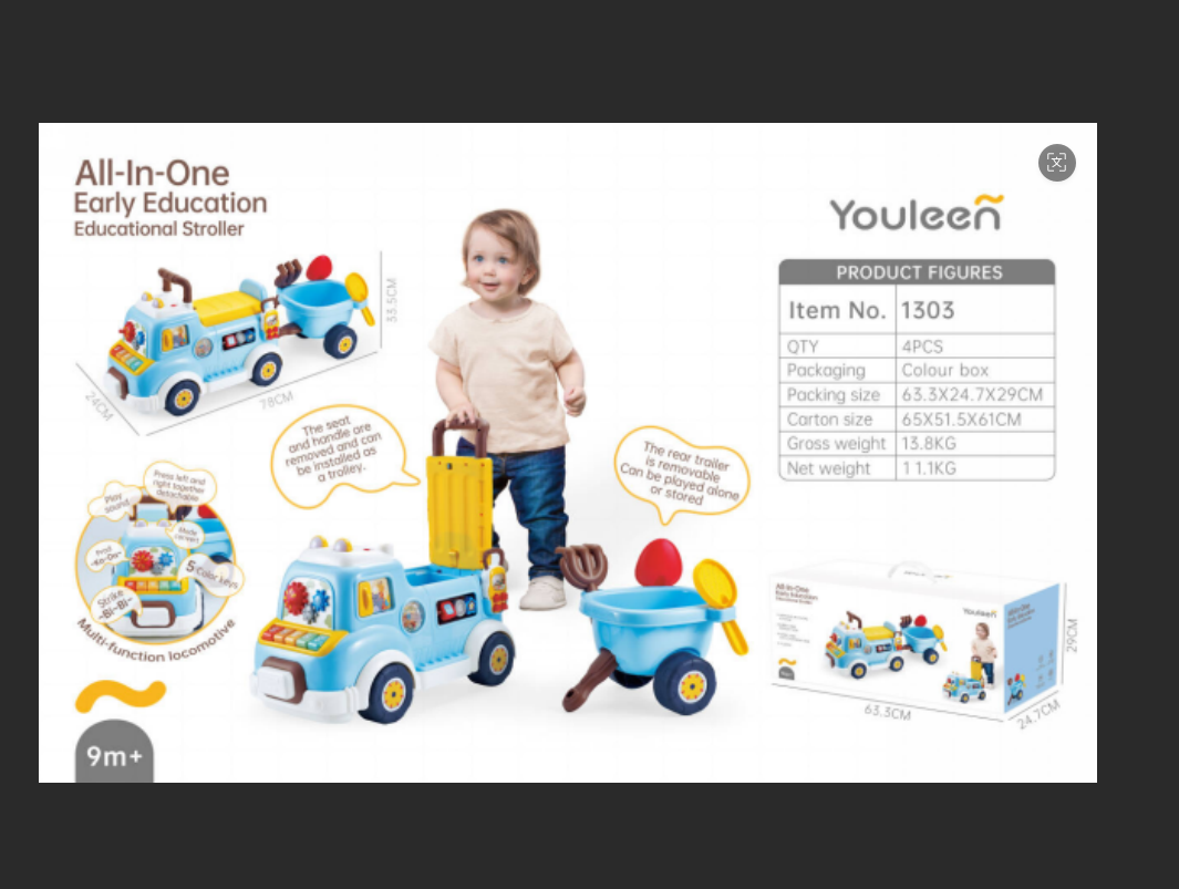 Jiaqu Infant and Toddler Multi-in-one Early Education and Intelligence Baby Stroller Color Box