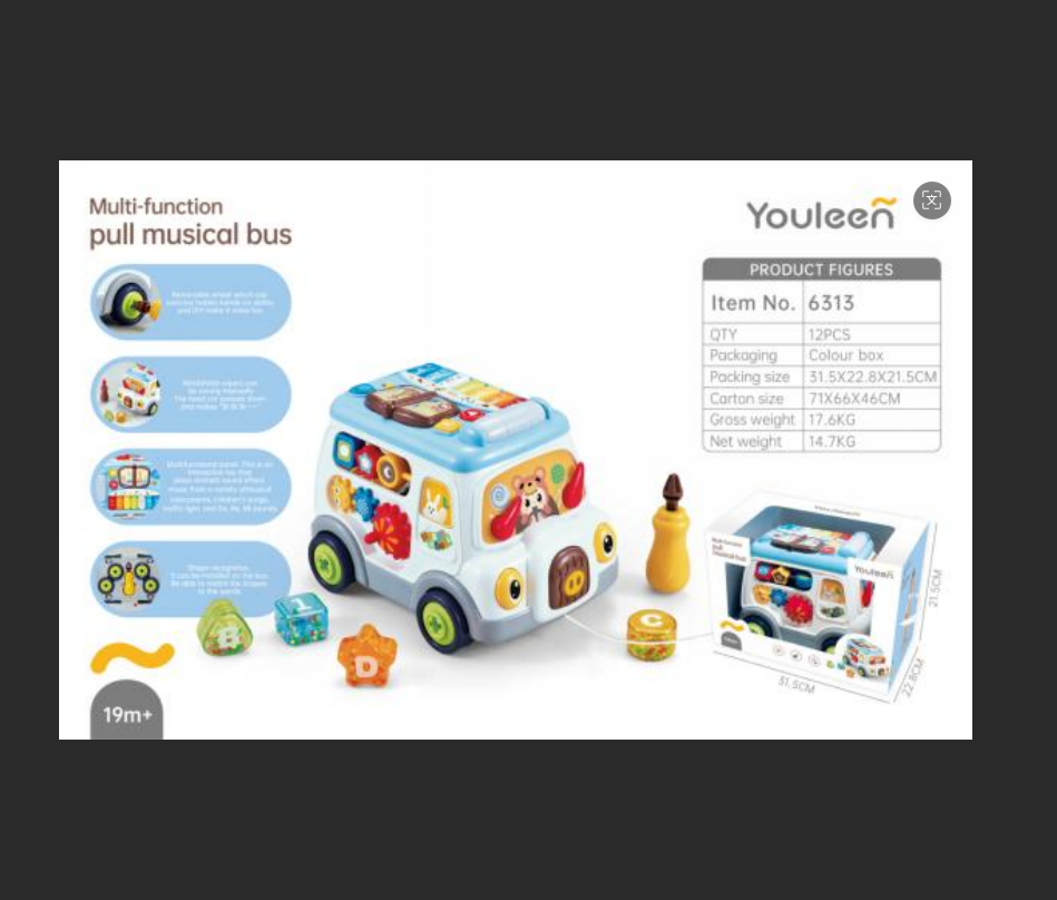 Jiaqu Yiqu Infant and Child Sound and Light Cute and Fun Multi-functional Music Bus