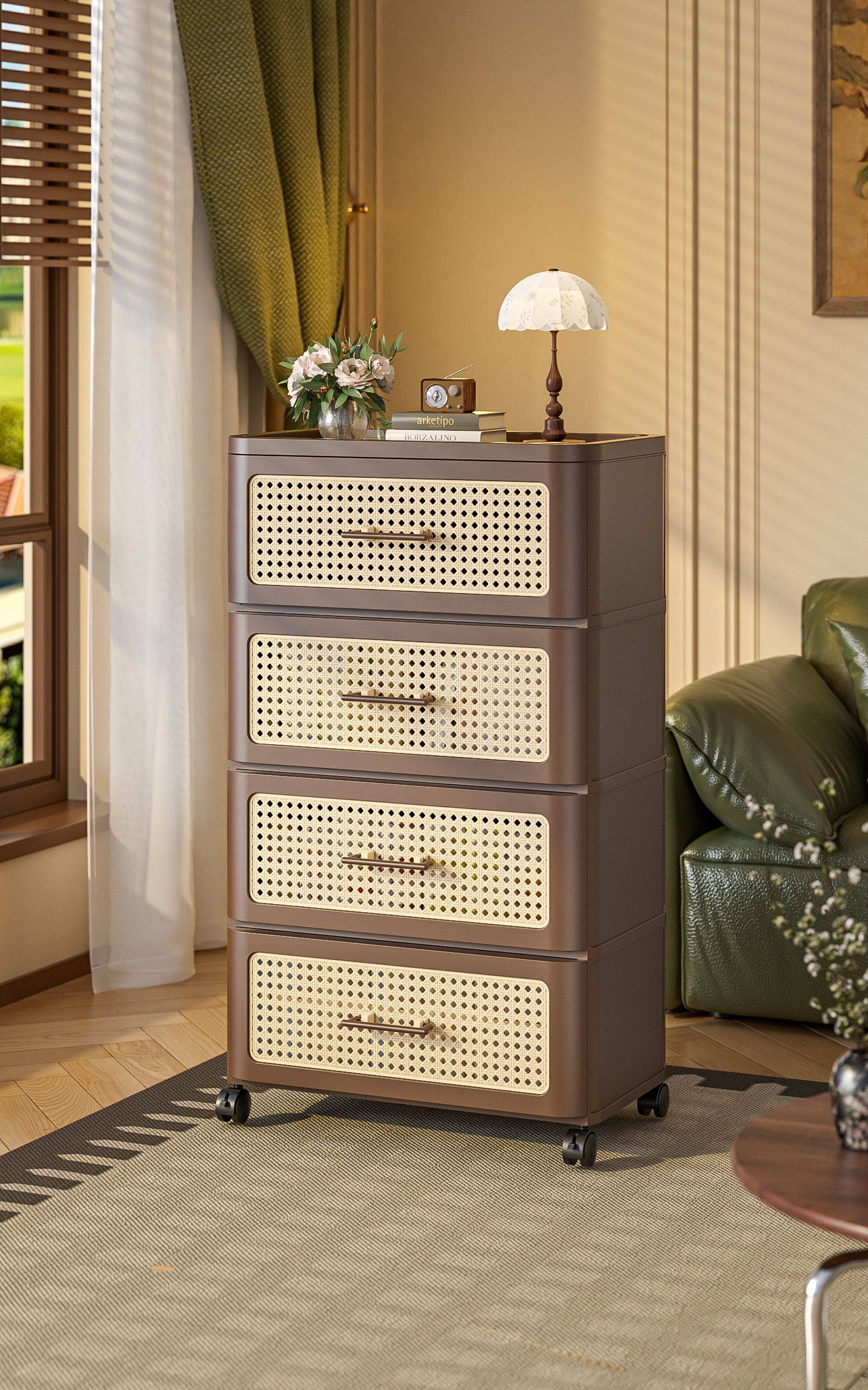 收纳柜/收纳柜塑料/抽屉式塑料收纳柜子/塑料储物柜/客厅收纳柜细节图